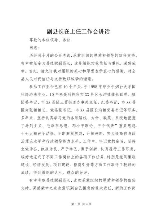 副县长在上任工作会讲话.docx