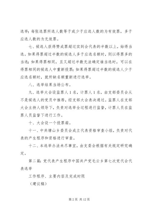 党代表代表产生办法.docx