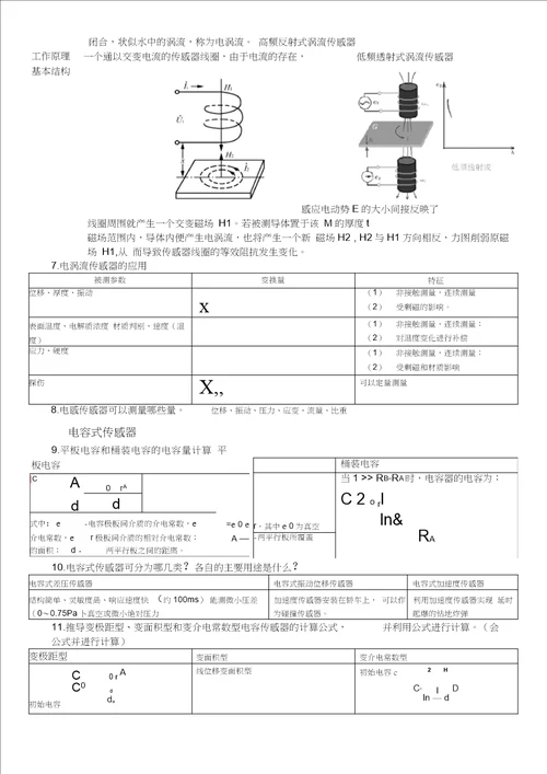 传感器原理复习提纲及详细知识点资料复习过程