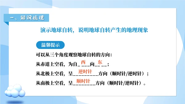 人教版七年级地理《地球的运动》通用PPT课件
