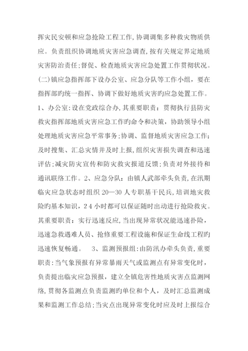 2023年乡镇年突发地质灾害应急预案.docx