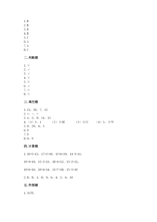 人教版一年级上册数学期末考试试卷及完整答案【夺冠】.docx