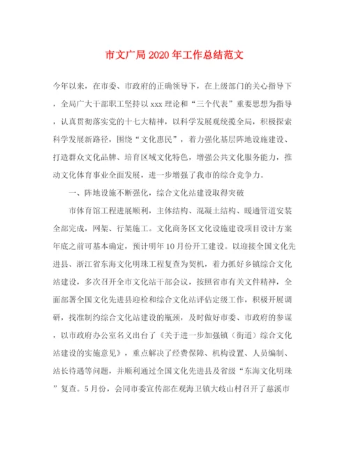 精编之市文广局年工作总结范文.docx