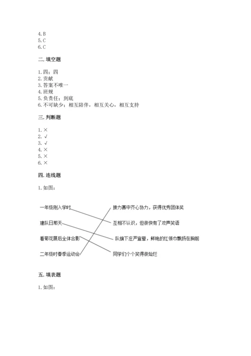 部编版小学四年级上册道德与法治期中测试卷带答案ab卷.docx