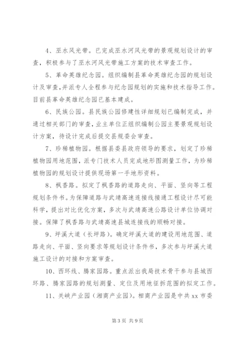 某年城乡规划局工作总结与某年工作思路.docx