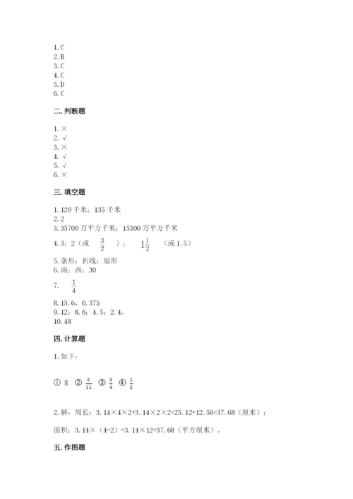 2022六年级上册数学期末考试试卷（名师系列）.docx