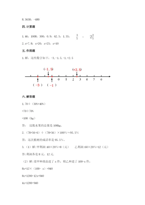 人教版六年级下册数学期末测试卷附完整答案（精选题）.docx