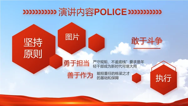 警察公安心向党工作总结计划PPT