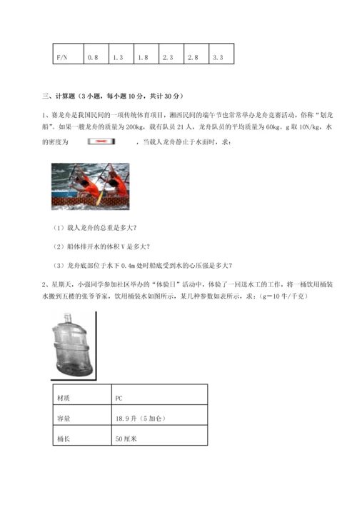 第二次月考滚动检测卷-重庆长寿一中物理八年级下册期末考试同步测试B卷（解析版）.docx