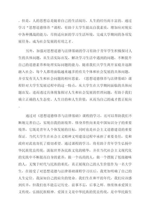 国开专科《思想道德修养与法律基础》网上社会实践报告范文小论文（十六）.docx