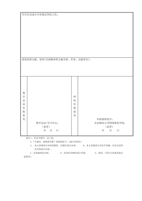毕业设计论文装订次序及格式规定