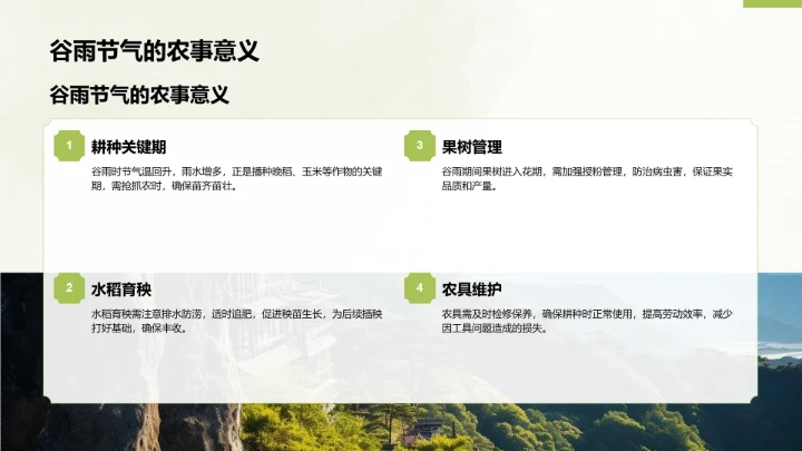 二十四节气谷雨PPT模板