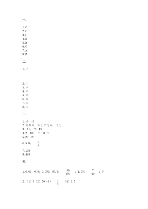 四川省【小升初】2023年小升初数学试卷【易错题】.docx