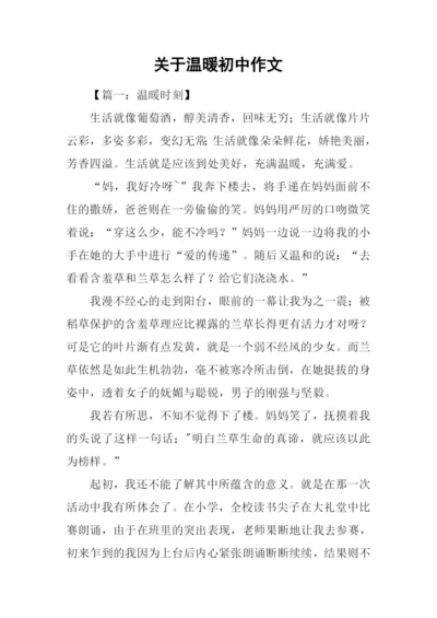 关于温暖初中作文-7.docx