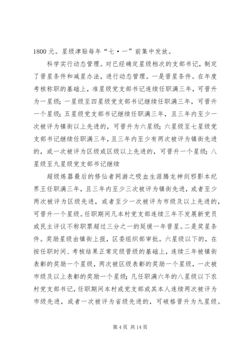 推行农村党支部书记星级化管理的实践与探索.docx