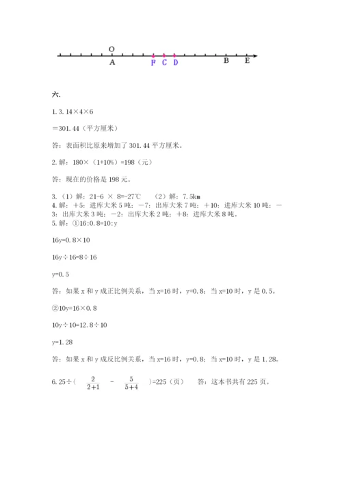 沪教版六年级数学下学期期末测试题含完整答案（考点梳理）.docx