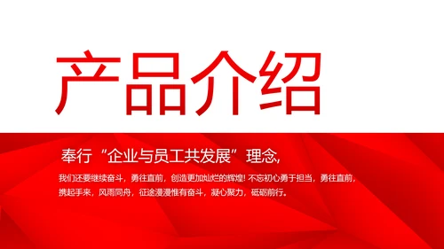 红色喜庆公司企业宣传简介介绍PPT动态模板