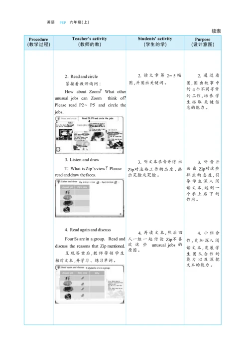 Unit 5 What does he do Part C Story time大单元整体教学设计(