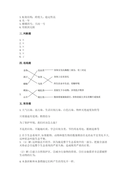 教科版六年级下册科学期末测试卷精品（模拟题）.docx