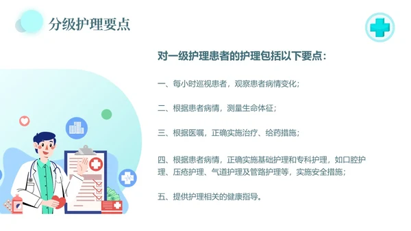 水绿色简约风医疗病房管理制度培训PPT模板