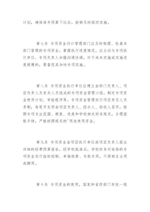 学校专项资金管理制度规定.docx