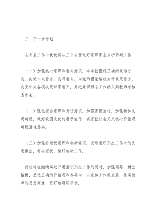 2021年意识形态工作分析研判报告范文十二篇.docx