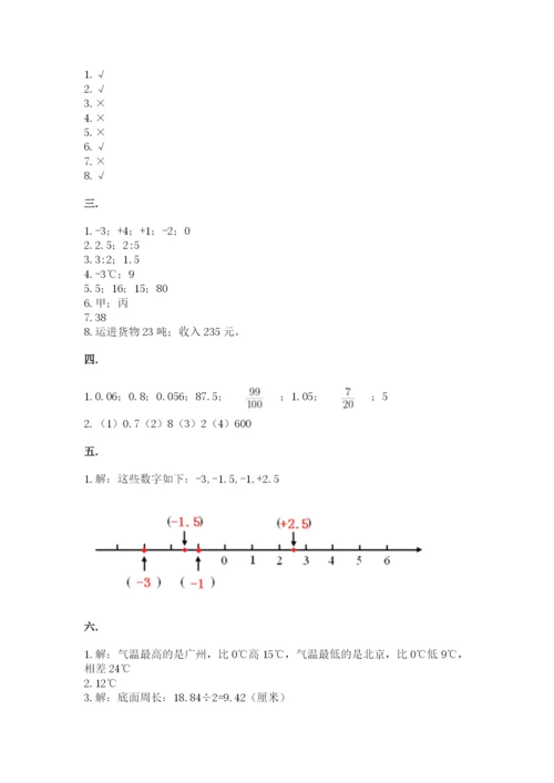最新人教版小升初数学模拟试卷（黄金题型）.docx