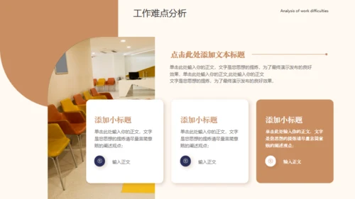 咖色简约商务风工作汇报通用PPT模板