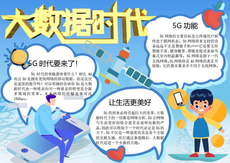 5G时代word小报