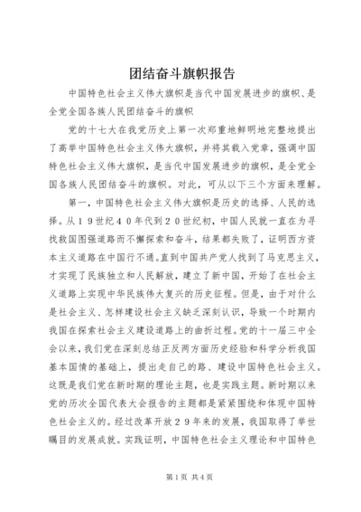 团结奋斗旗帜报告.docx