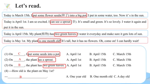 Unit 4 When is the art show Part B Read and write课