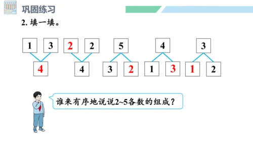 新人教版数学一年级上册3.10 整理和复习课件（45张PPT)