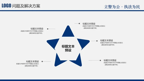 蓝色庄严大气公安警察特警武警民警PPT