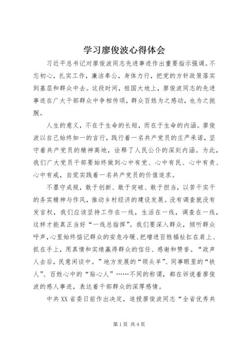 学习廖俊波心得体会 (4).docx