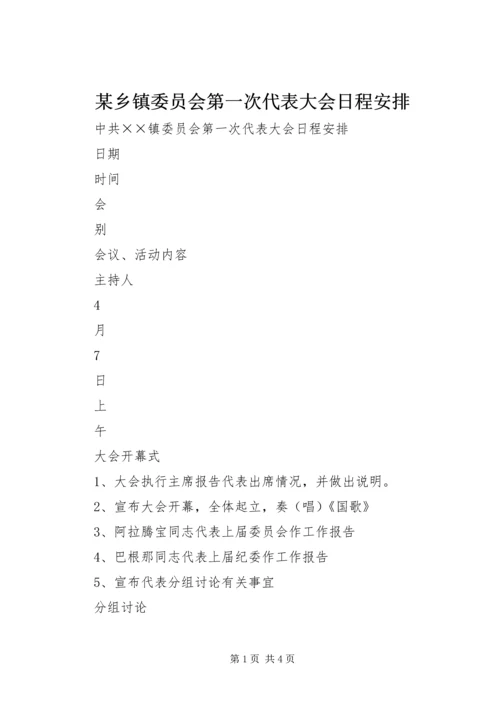 某乡镇委员会第一次代表大会日程安排 (2).docx