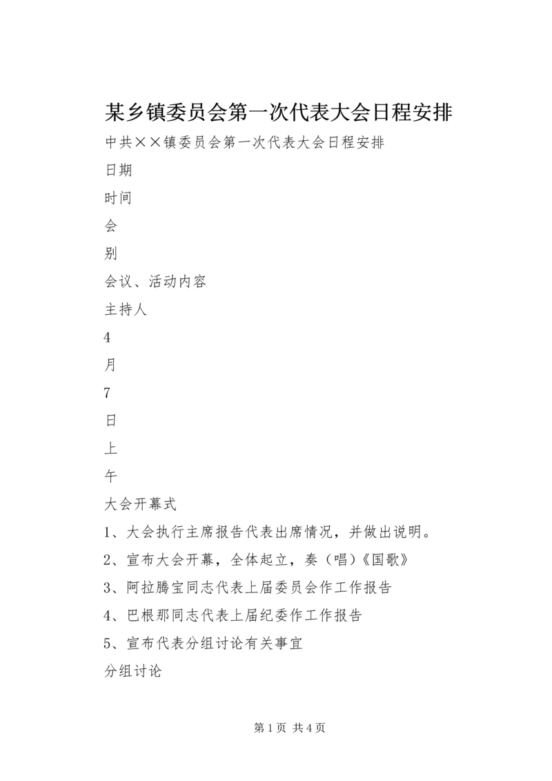 某乡镇委员会第一次代表大会日程安排 (2).docx