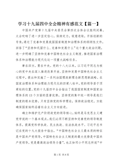 学习十九届四中全会精神有感范文【篇一】.docx