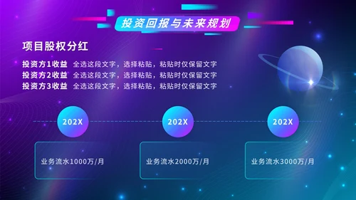 蓝色渐变抖音生态创业计划书PPT模板