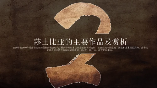 文学常识之莎士比亚人物介绍通用PPT模板
