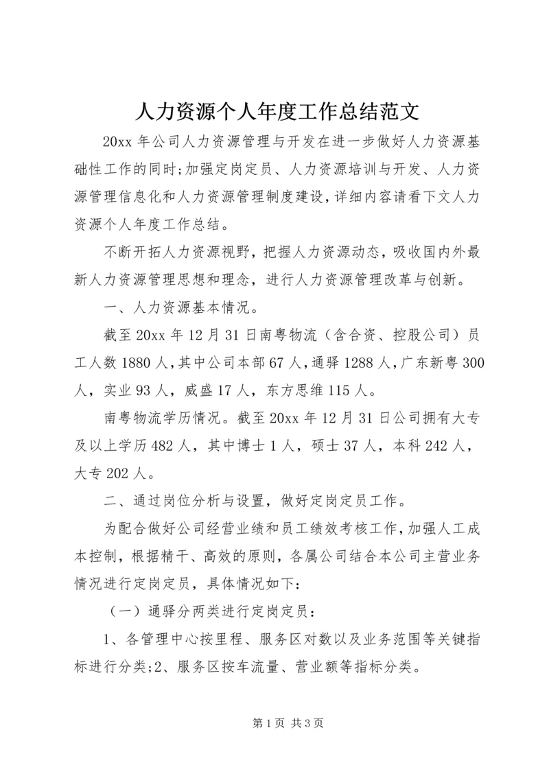 人力资源个人年度工作总结范文.docx