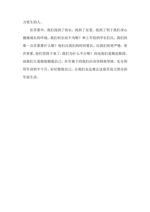 初中军训心得体会六篇（二）.docx