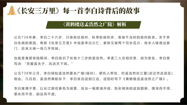 长安三万里通用PPT模板
