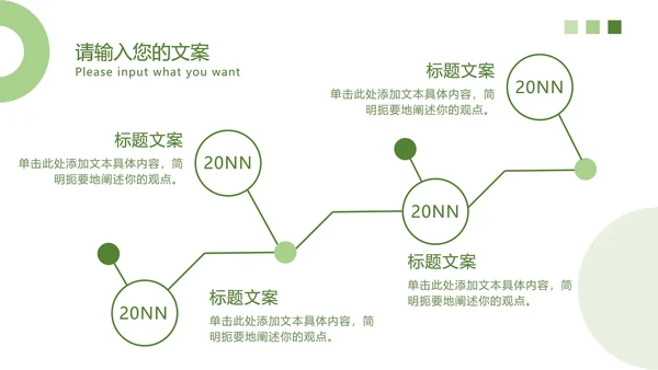 浅绿简约工作汇报PPT模板