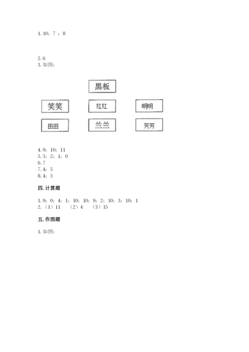 小学数学试卷一年级上册数学期末测试卷精品（全优）.docx