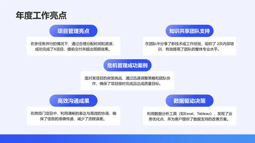 蓝色简约风通用职业生涯发展报告PPT模板