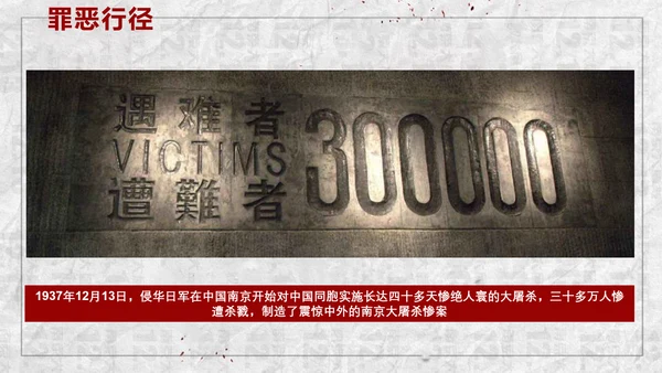 国家公祭日悼念活动PPT课件