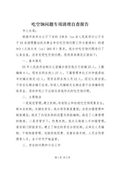 吃空饷问题专项清理自查报告.docx