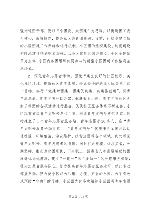 团市委“融入社区”活动情况汇报情况报告_1.docx