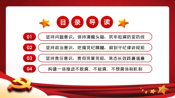 详细内容党风廉政反腐倡廉专题微党课模板