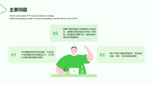 绿色商务人力资源年终工作总结PPT